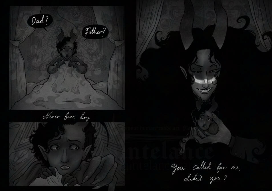 Savukoski, L. (2023). Per Aspera: The Nightmare [Digital]. Comic spread.
