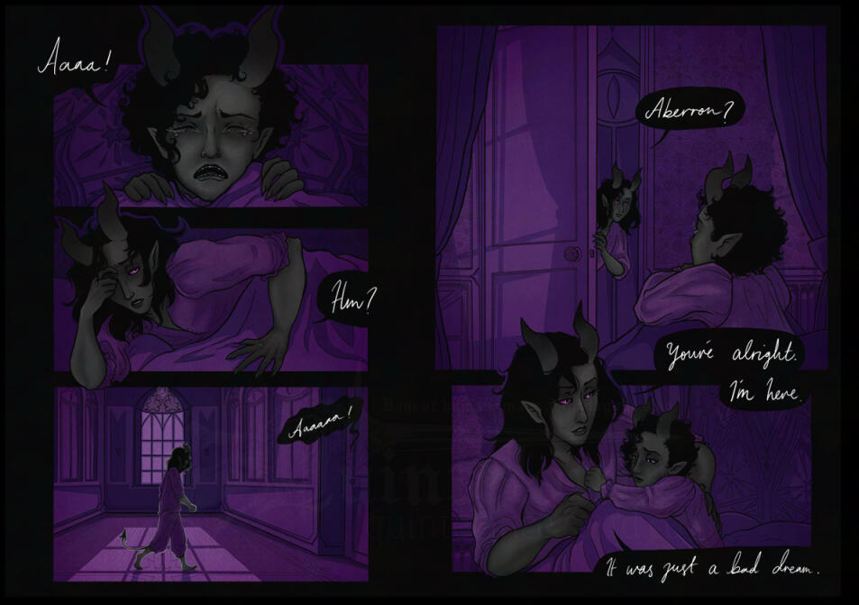 Savukoski, L. (2023). Per Aspera: The Nightmare [Digital]. Comic spread.