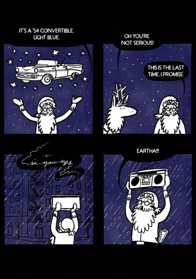 Savukoski, L. (2019). The Story of Santa Claus and Eartha Kitt. [digital]. Comic panels.