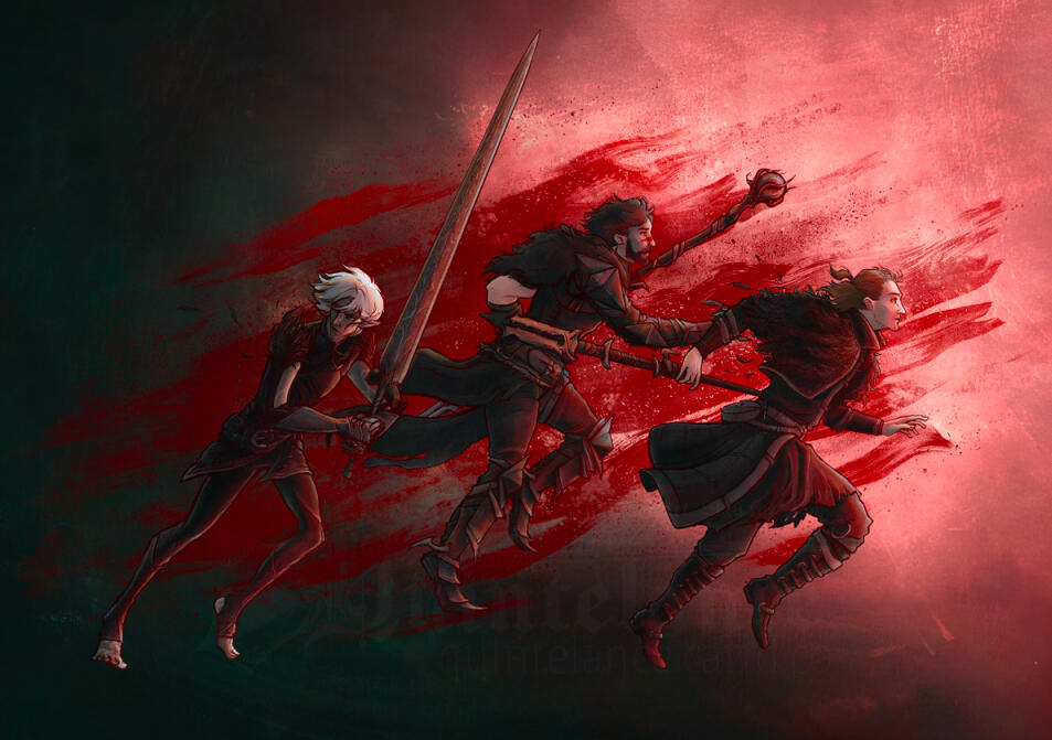 Savukoski, L. (2025). Dragon Age 2: Run. [Digital]. Personal illustration.